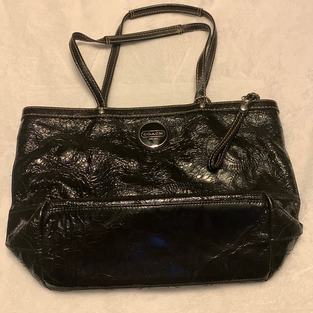 Coach Shiny Black Handbag
